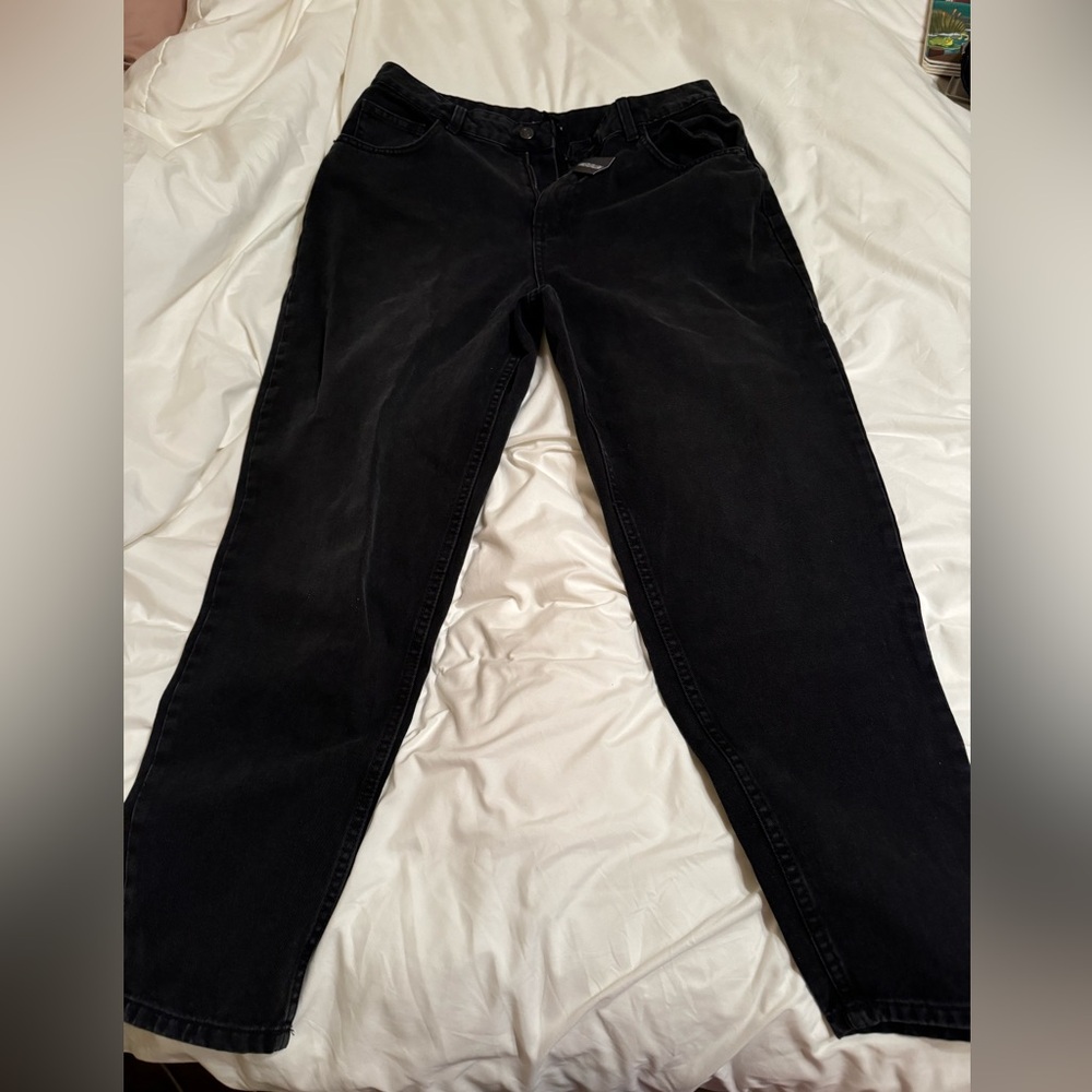 Straight leg black denim